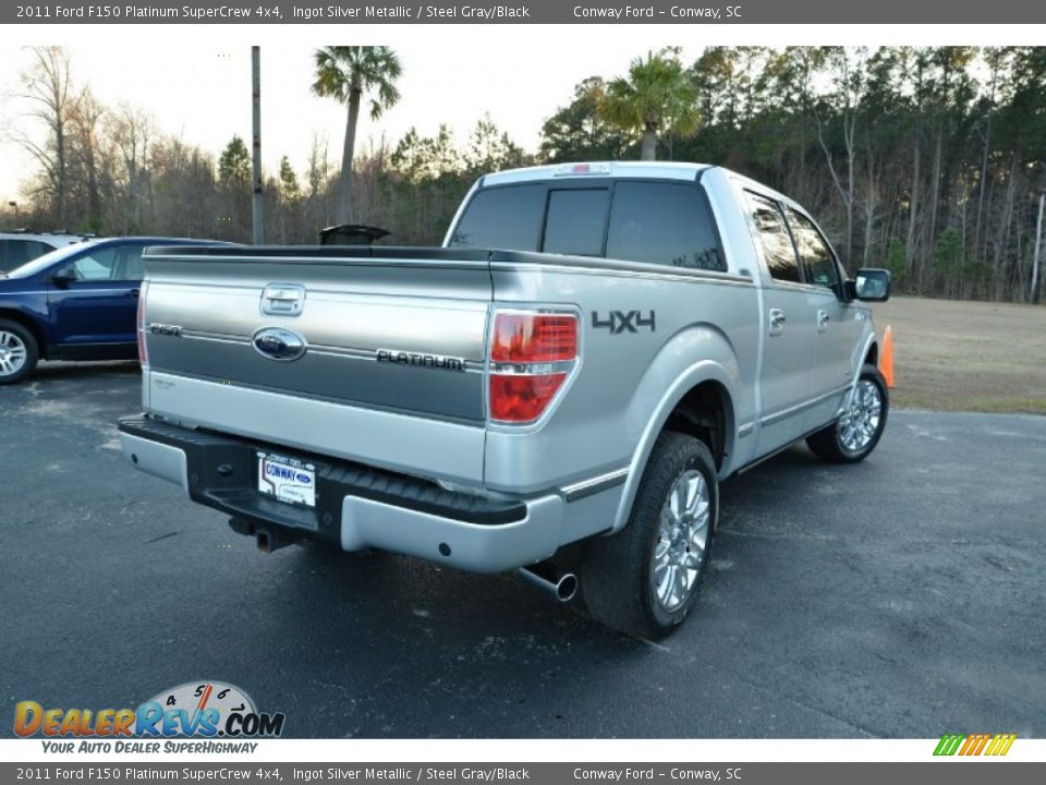 2011 Ford F150 Platinum SuperCrew 4x4 Ingot Silver Metallic / Steel Gray/Black Photo #5
