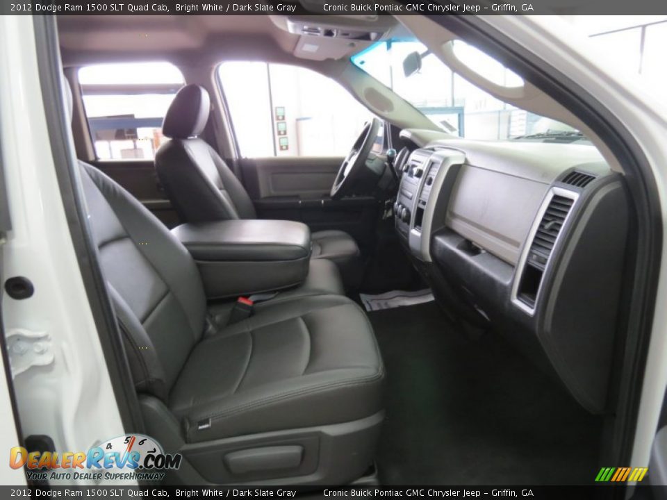 2012 Dodge Ram 1500 SLT Quad Cab Bright White / Dark Slate Gray Photo #15