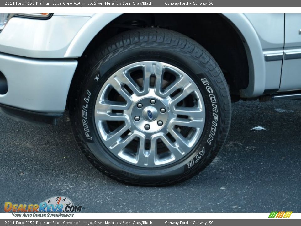 2011 Ford F150 Platinum SuperCrew 4x4 Ingot Silver Metallic / Steel Gray/Black Photo #9