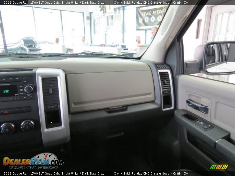 2012 Dodge Ram 1500 SLT Quad Cab Bright White / Dark Slate Gray Photo #16