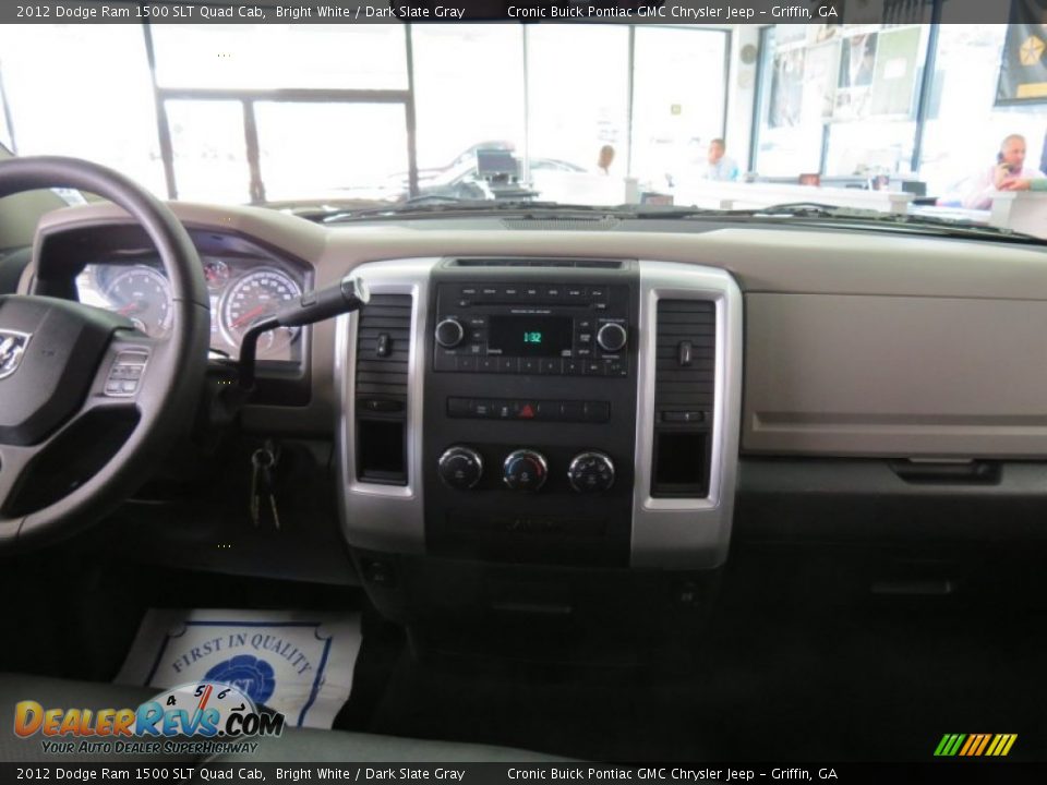 2012 Dodge Ram 1500 SLT Quad Cab Bright White / Dark Slate Gray Photo #17