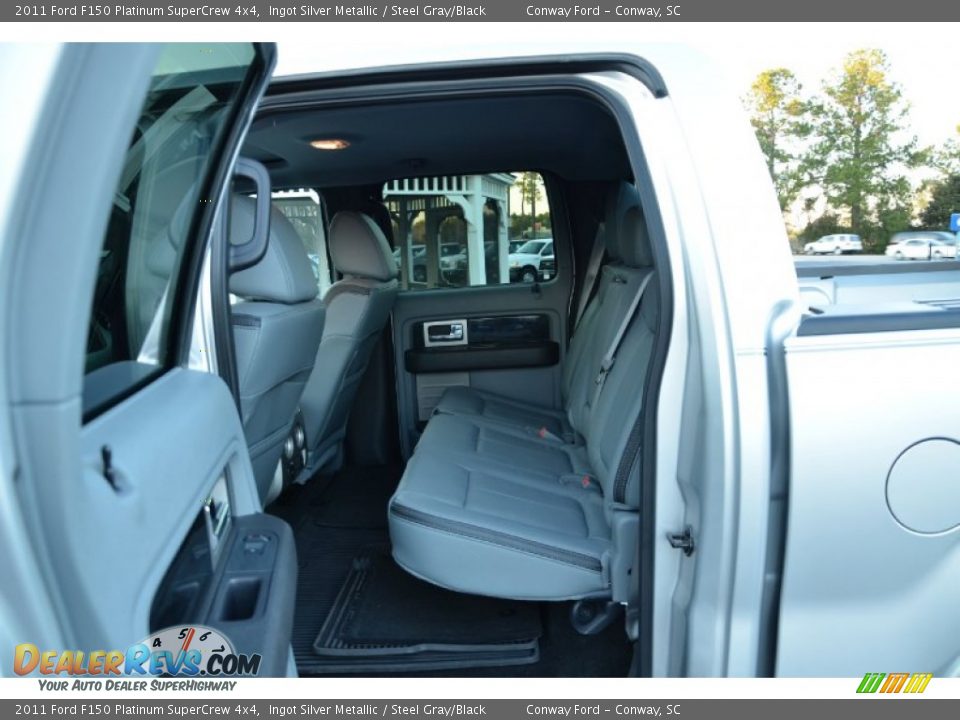 2011 Ford F150 Platinum SuperCrew 4x4 Ingot Silver Metallic / Steel Gray/Black Photo #12