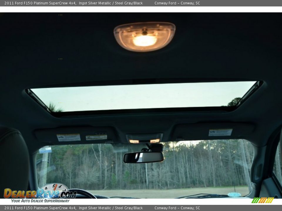2011 Ford F150 Platinum SuperCrew 4x4 Ingot Silver Metallic / Steel Gray/Black Photo #13