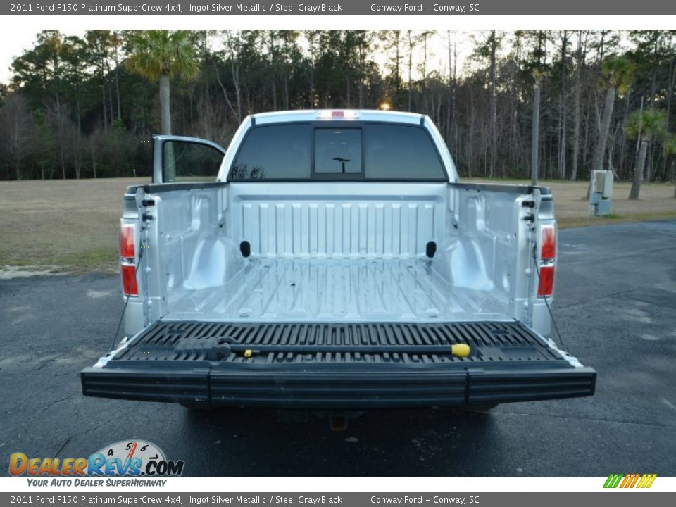 2011 Ford F150 Platinum SuperCrew 4x4 Ingot Silver Metallic / Steel Gray/Black Photo #15