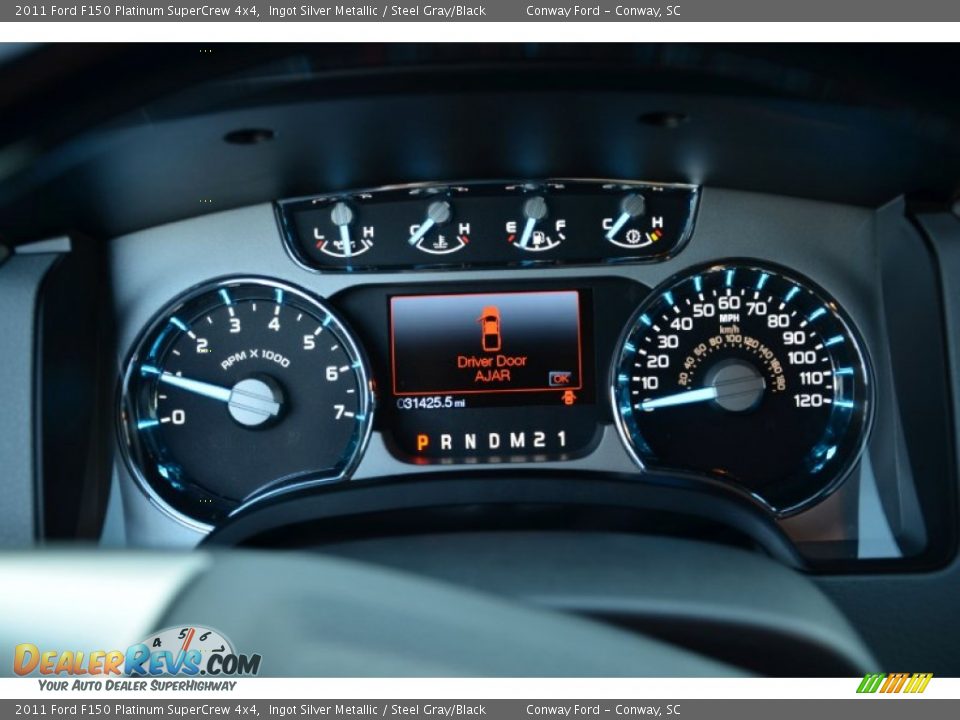 2011 Ford F150 Platinum SuperCrew 4x4 Ingot Silver Metallic / Steel Gray/Black Photo #19