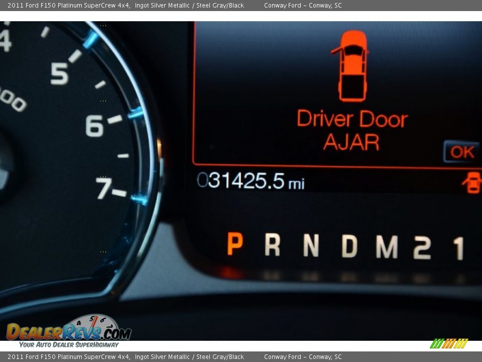 2011 Ford F150 Platinum SuperCrew 4x4 Ingot Silver Metallic / Steel Gray/Black Photo #20
