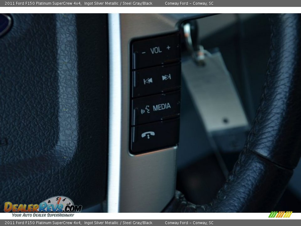 2011 Ford F150 Platinum SuperCrew 4x4 Ingot Silver Metallic / Steel Gray/Black Photo #22