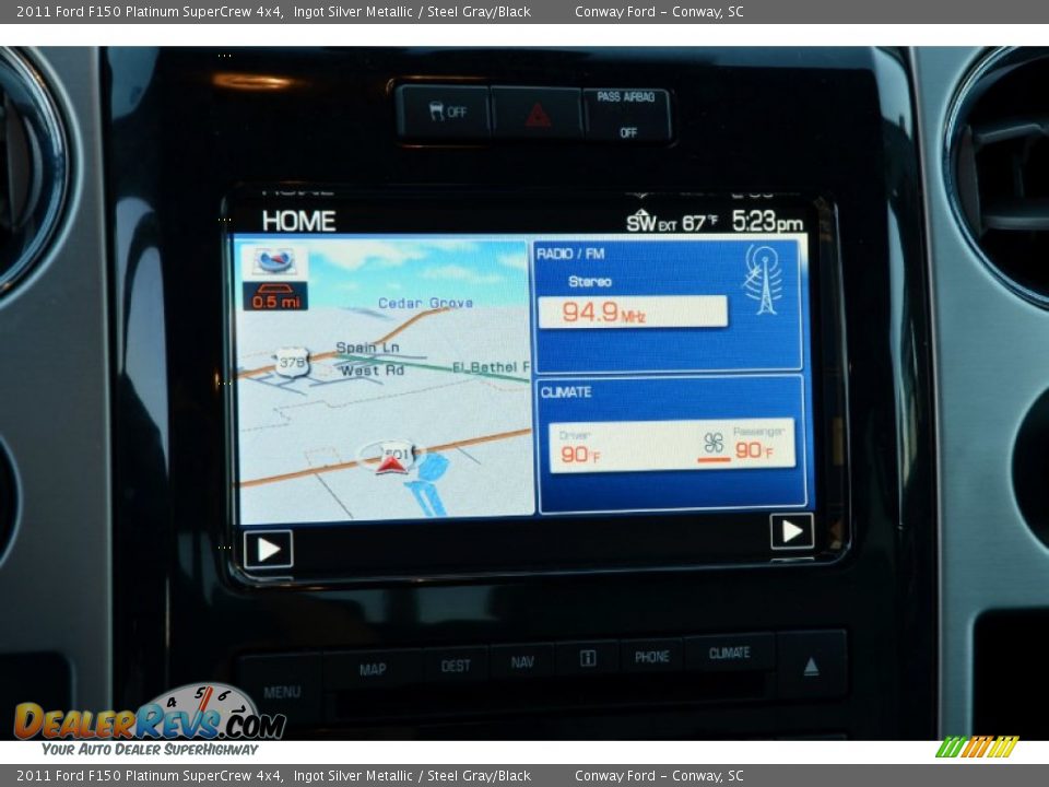 2011 Ford F150 Platinum SuperCrew 4x4 Ingot Silver Metallic / Steel Gray/Black Photo #23