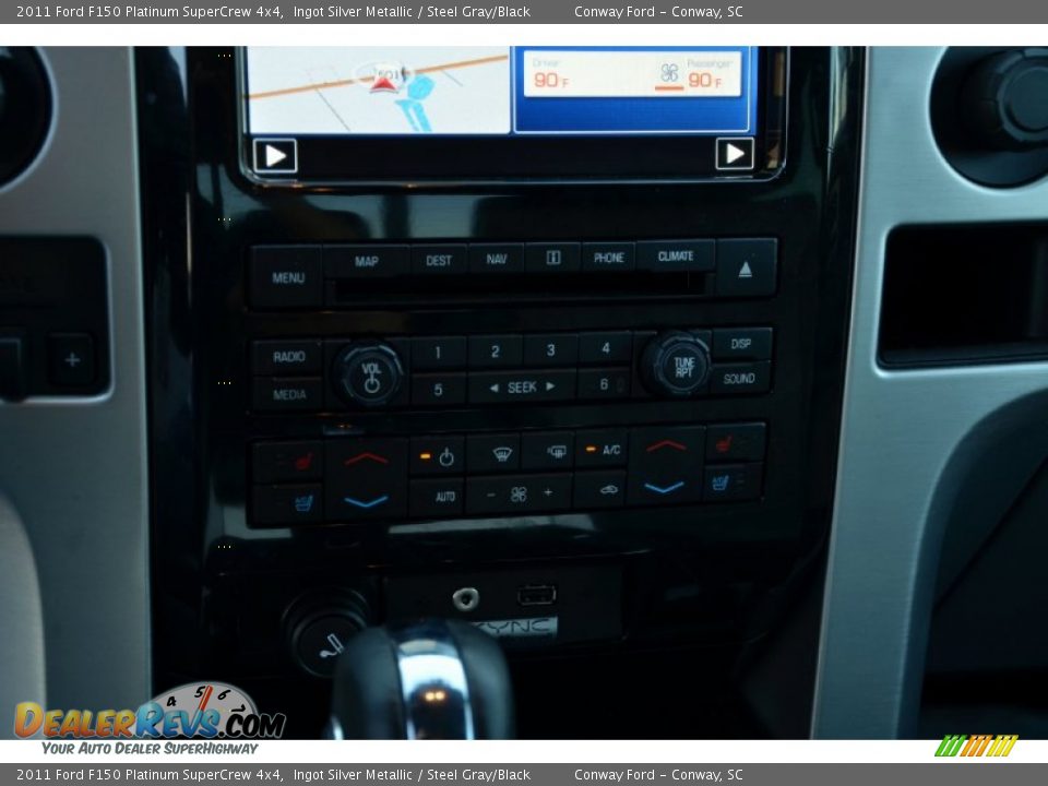 2011 Ford F150 Platinum SuperCrew 4x4 Ingot Silver Metallic / Steel Gray/Black Photo #24
