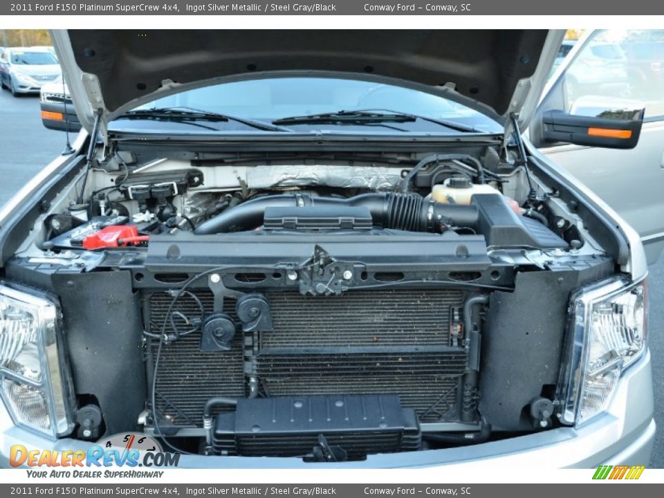 2011 Ford F150 Platinum SuperCrew 4x4 Ingot Silver Metallic / Steel Gray/Black Photo #27