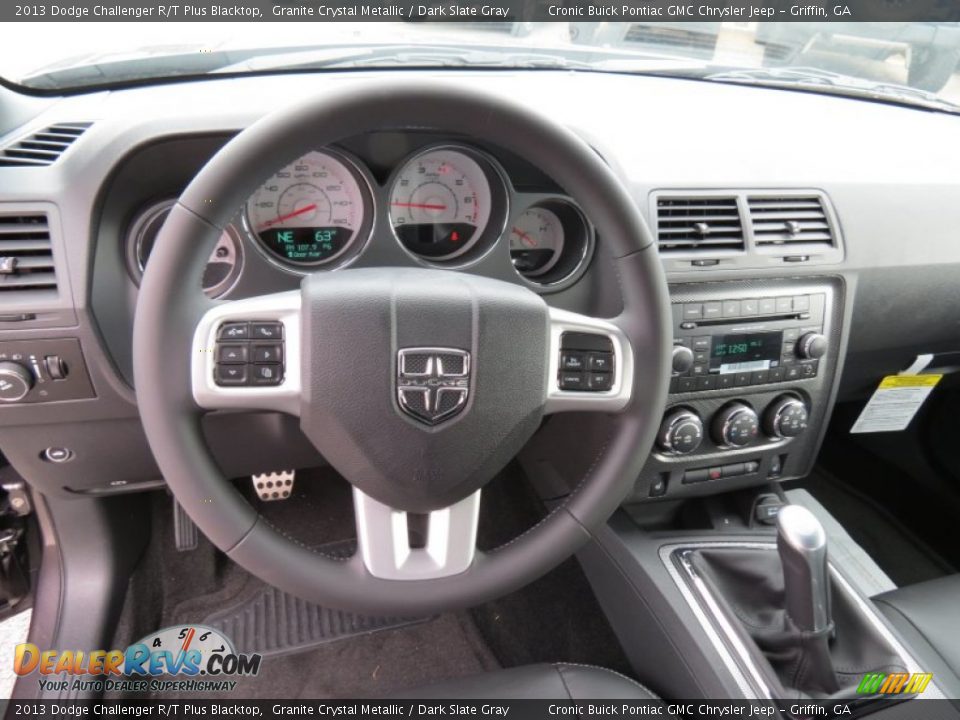 2013 Dodge Challenger R/T Plus Blacktop Granite Crystal Metallic / Dark Slate Gray Photo #14