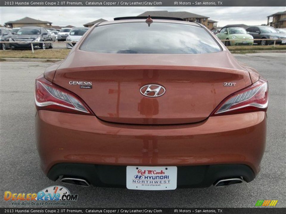 2013 Hyundai Genesis Coupe 2.0T Premium Catalunya Copper / Gray Leather/Gray Cloth Photo #4