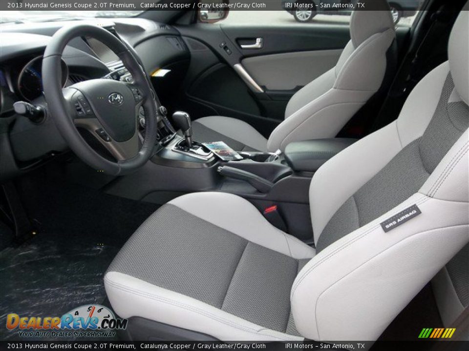 Gray Leather/Gray Cloth Interior - 2013 Hyundai Genesis Coupe 2.0T Premium Photo #8