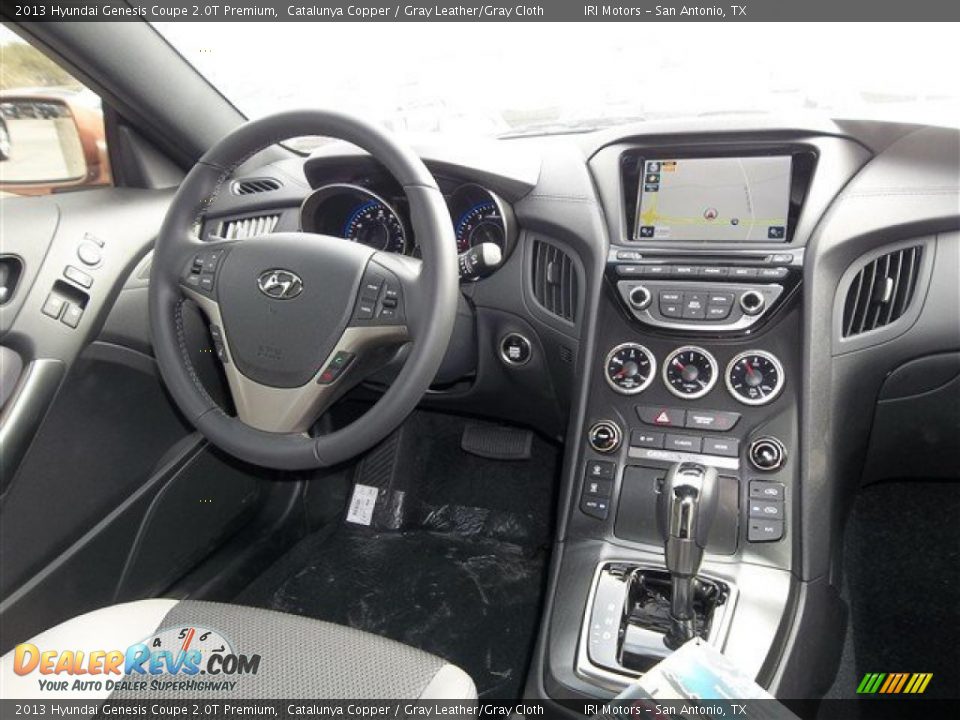 2013 Hyundai Genesis Coupe 2.0T Premium Catalunya Copper / Gray Leather/Gray Cloth Photo #15