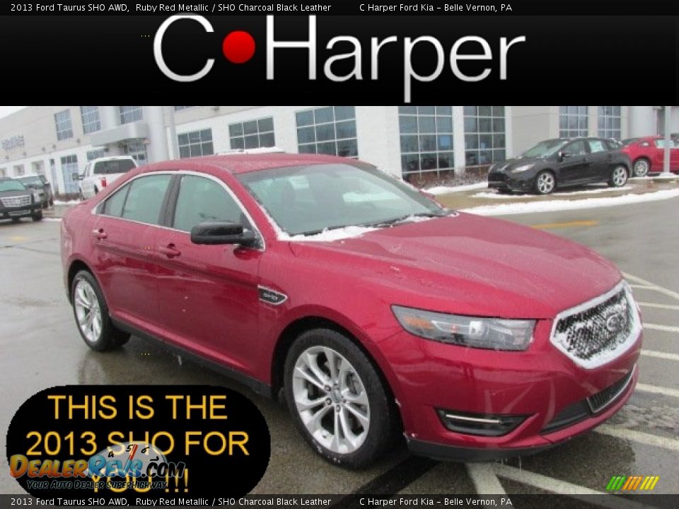 2013 Ford Taurus SHO AWD Ruby Red Metallic / SHO Charcoal Black Leather Photo #1