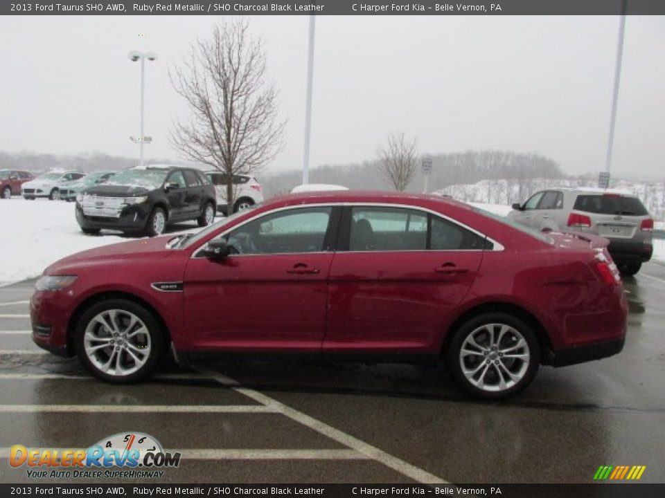 2013 Ford Taurus SHO AWD Ruby Red Metallic / SHO Charcoal Black Leather Photo #5