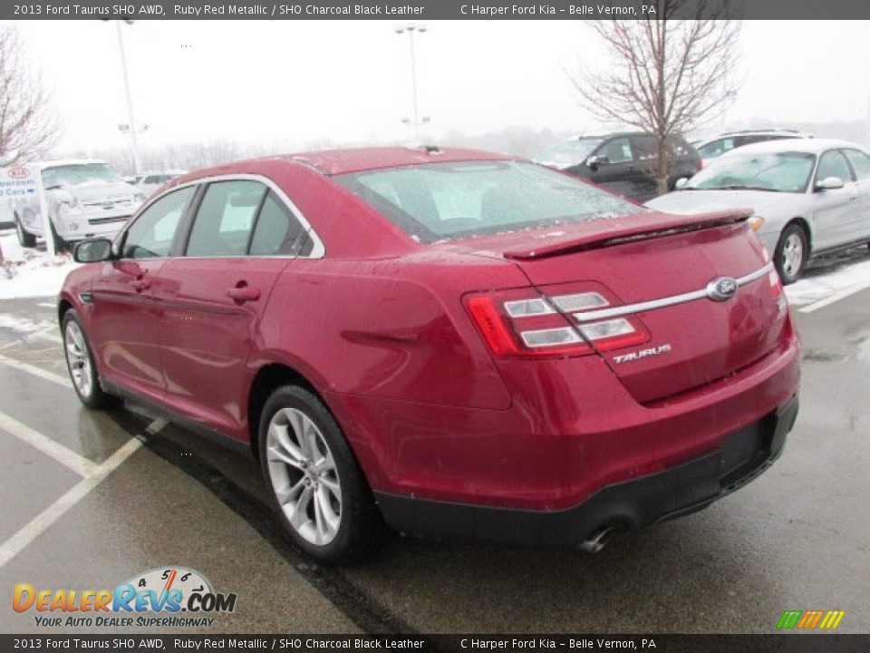 2013 Ford Taurus SHO AWD Ruby Red Metallic / SHO Charcoal Black Leather Photo #7