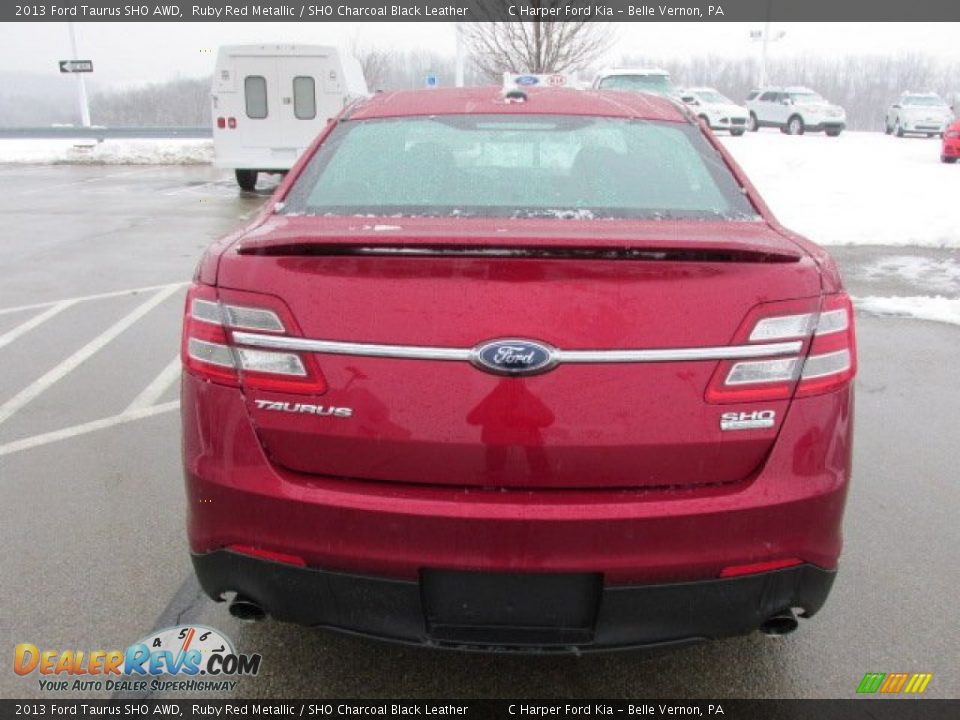 2013 Ford Taurus SHO AWD Ruby Red Metallic / SHO Charcoal Black Leather Photo #8