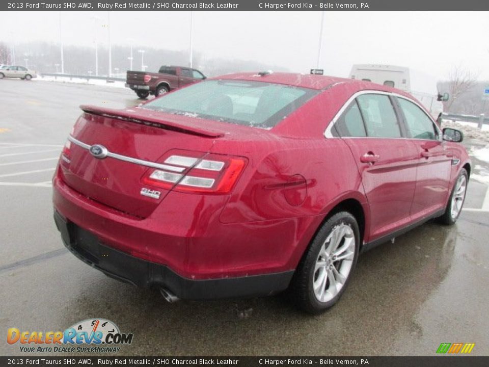 2013 Ford Taurus SHO AWD Ruby Red Metallic / SHO Charcoal Black Leather Photo #9