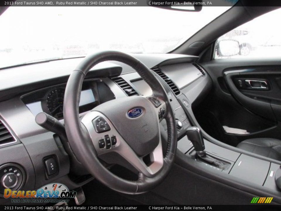 2013 Ford Taurus SHO AWD Ruby Red Metallic / SHO Charcoal Black Leather Photo #12