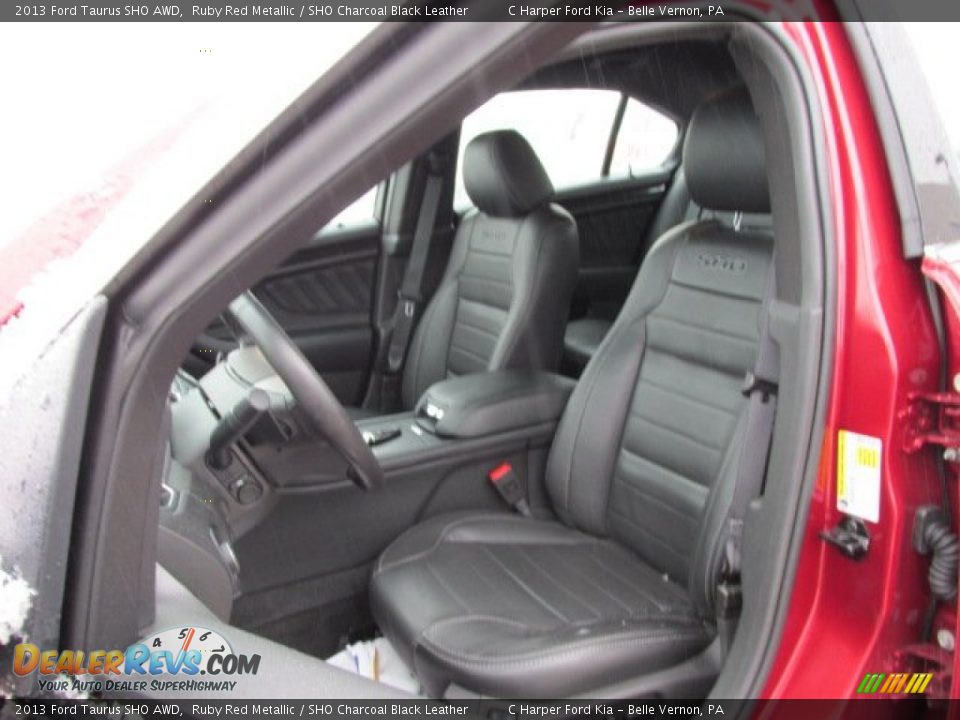 2013 Ford Taurus SHO AWD Ruby Red Metallic / SHO Charcoal Black Leather Photo #13