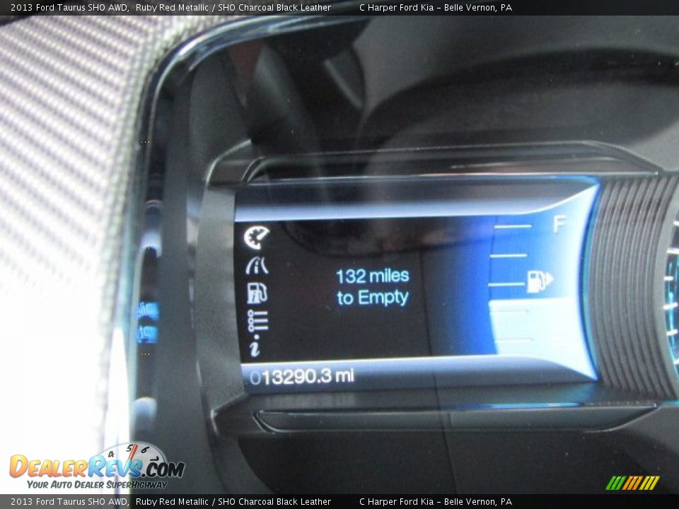 2013 Ford Taurus SHO AWD Ruby Red Metallic / SHO Charcoal Black Leather Photo #25