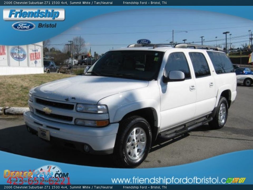 2006 Chevrolet Suburban Z71 1500 4x4 Summit White / Tan/Neutral Photo #3
