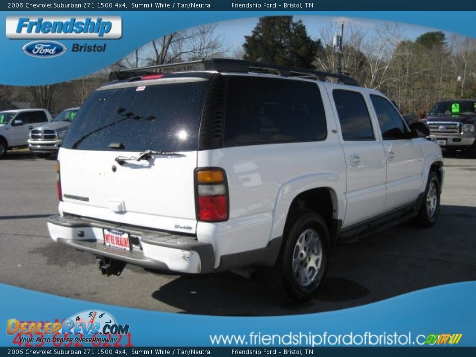 2006 Chevrolet Suburban Z71 1500 4x4 Summit White / Tan/Neutral Photo #7