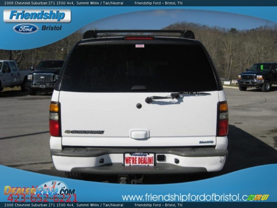 2006 Chevrolet Suburban Z71 1500 4x4 Summit White / Tan/Neutral Photo #8