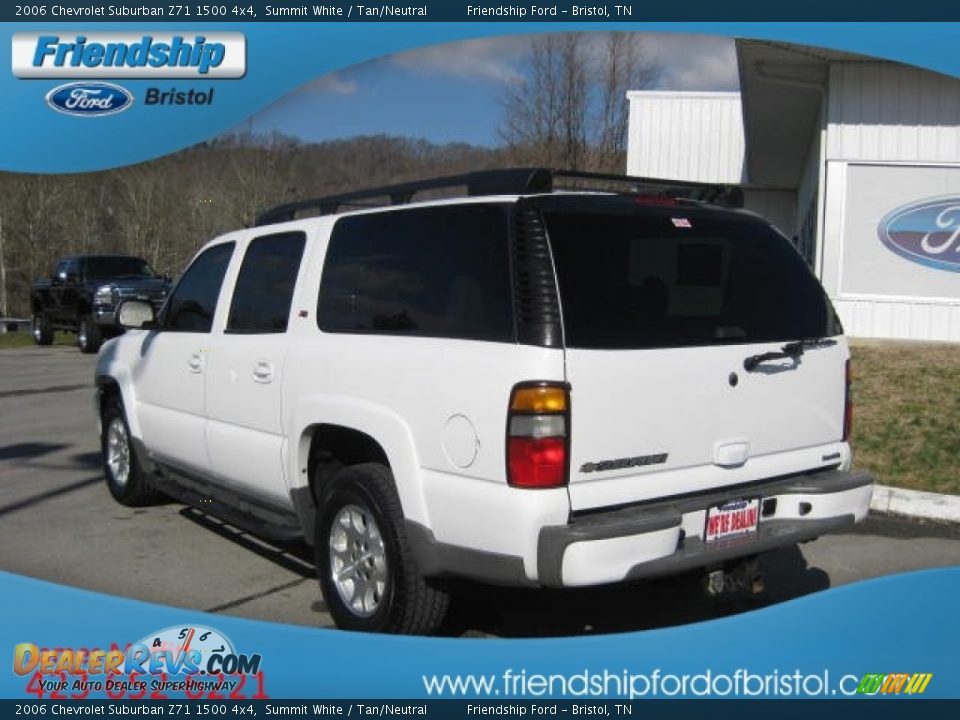 2006 Chevrolet Suburban Z71 1500 4x4 Summit White / Tan/Neutral Photo #9