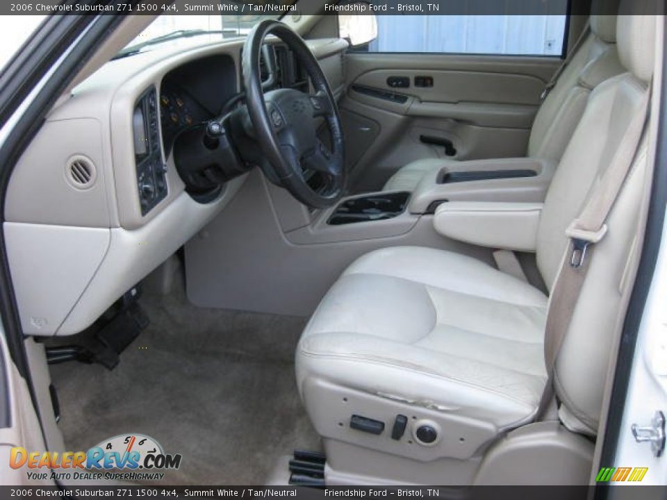 2006 Chevrolet Suburban Z71 1500 4x4 Summit White / Tan/Neutral Photo #13