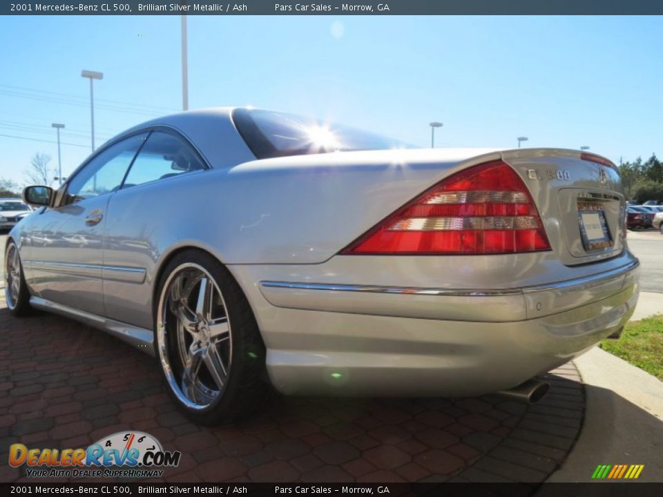 2001 Mercedes-Benz CL 500 Brilliant Silver Metallic / Ash Photo #2