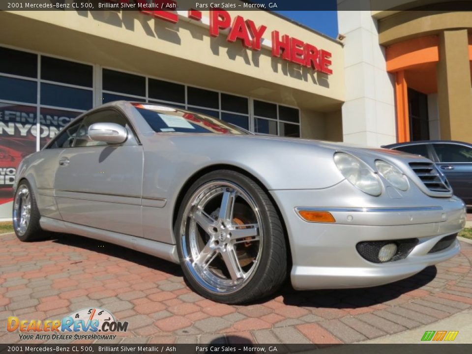2001 Mercedes-Benz CL 500 Brilliant Silver Metallic / Ash Photo #4