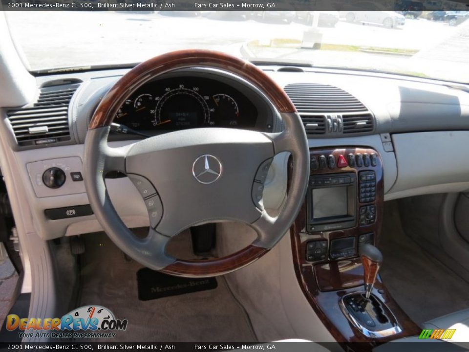 2001 Mercedes-Benz CL 500 Brilliant Silver Metallic / Ash Photo #10