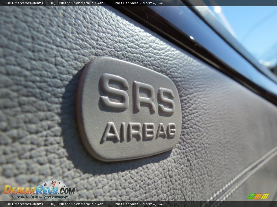 2001 Mercedes-Benz CL 500 Brilliant Silver Metallic / Ash Photo #12