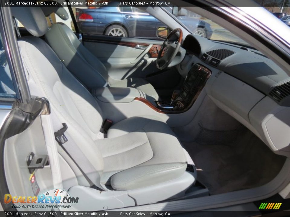 2001 Mercedes-Benz CL 500 Brilliant Silver Metallic / Ash Photo #14