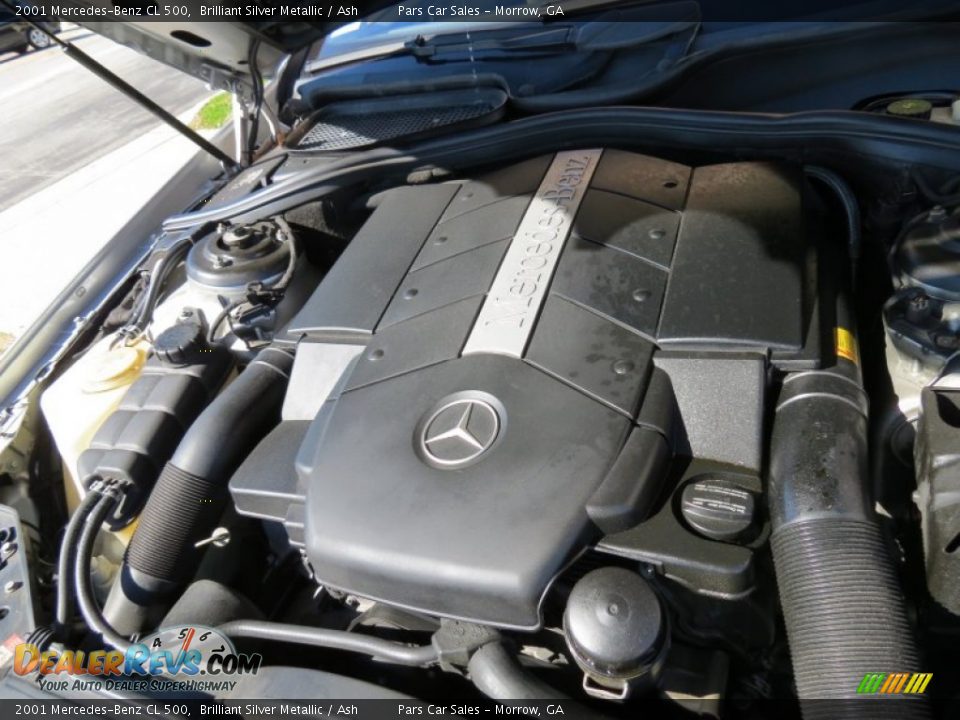 2001 Mercedes-Benz CL 500 Brilliant Silver Metallic / Ash Photo #15