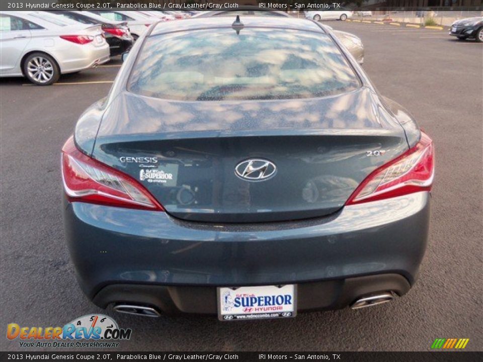2013 Hyundai Genesis Coupe 2.0T Parabolica Blue / Gray Leather/Gray Cloth Photo #7