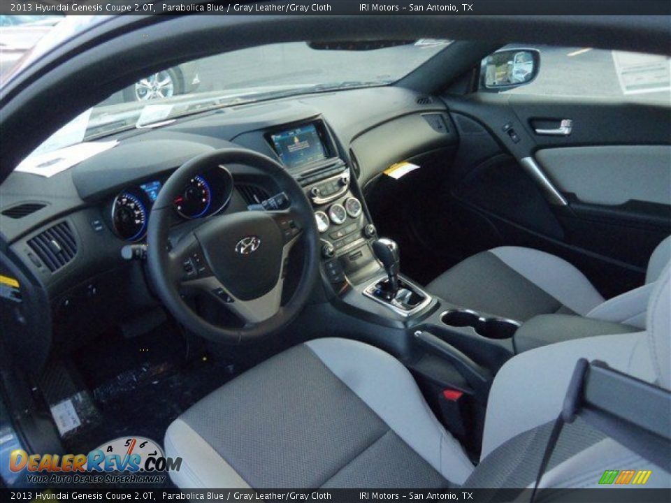 2013 Hyundai Genesis Coupe 2.0T Parabolica Blue / Gray Leather/Gray Cloth Photo #10