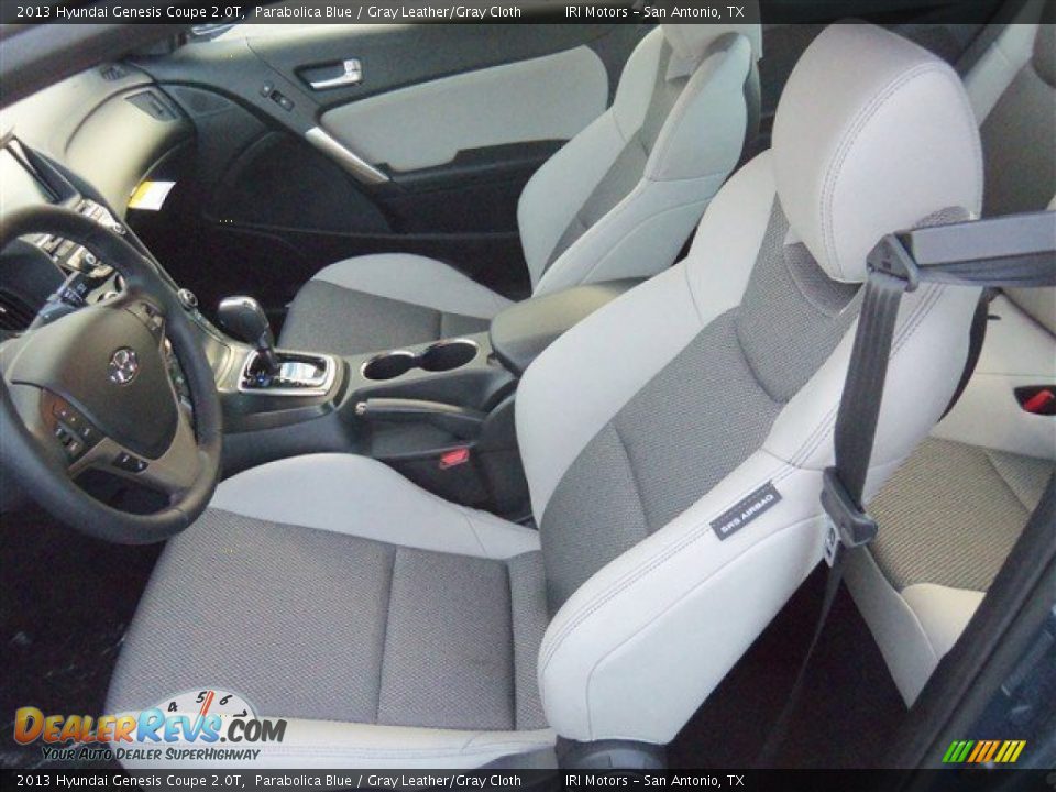 2013 Hyundai Genesis Coupe 2.0T Parabolica Blue / Gray Leather/Gray Cloth Photo #11