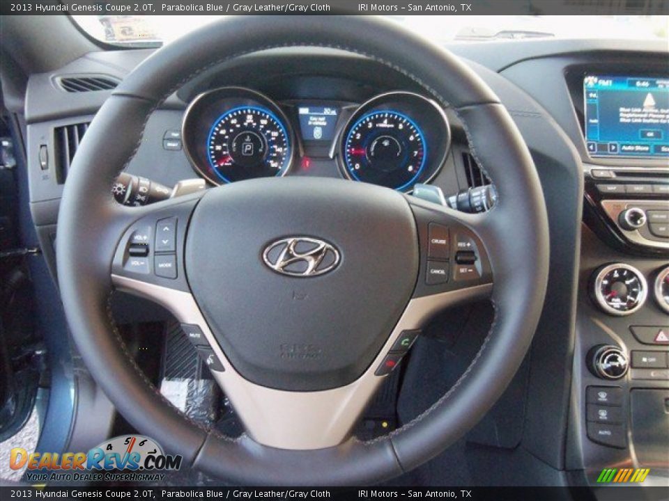 2013 Hyundai Genesis Coupe 2.0T Parabolica Blue / Gray Leather/Gray Cloth Photo #13
