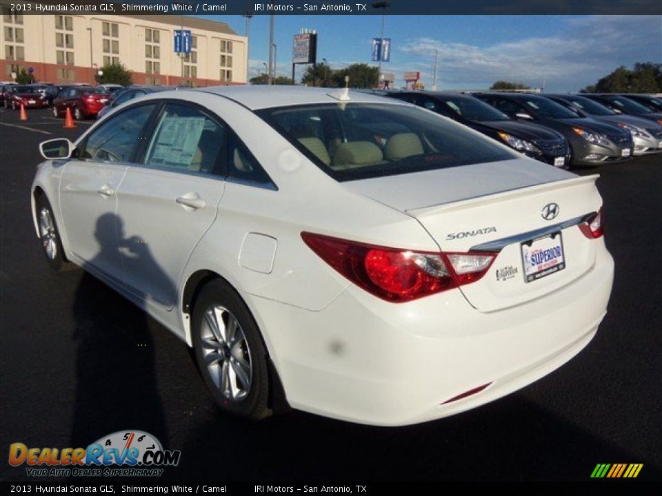 2013 Hyundai Sonata GLS Shimmering White / Camel Photo #6