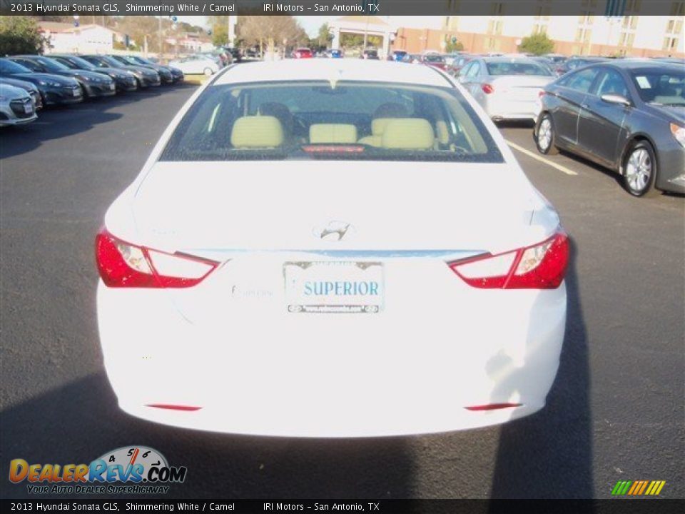 2013 Hyundai Sonata GLS Shimmering White / Camel Photo #7