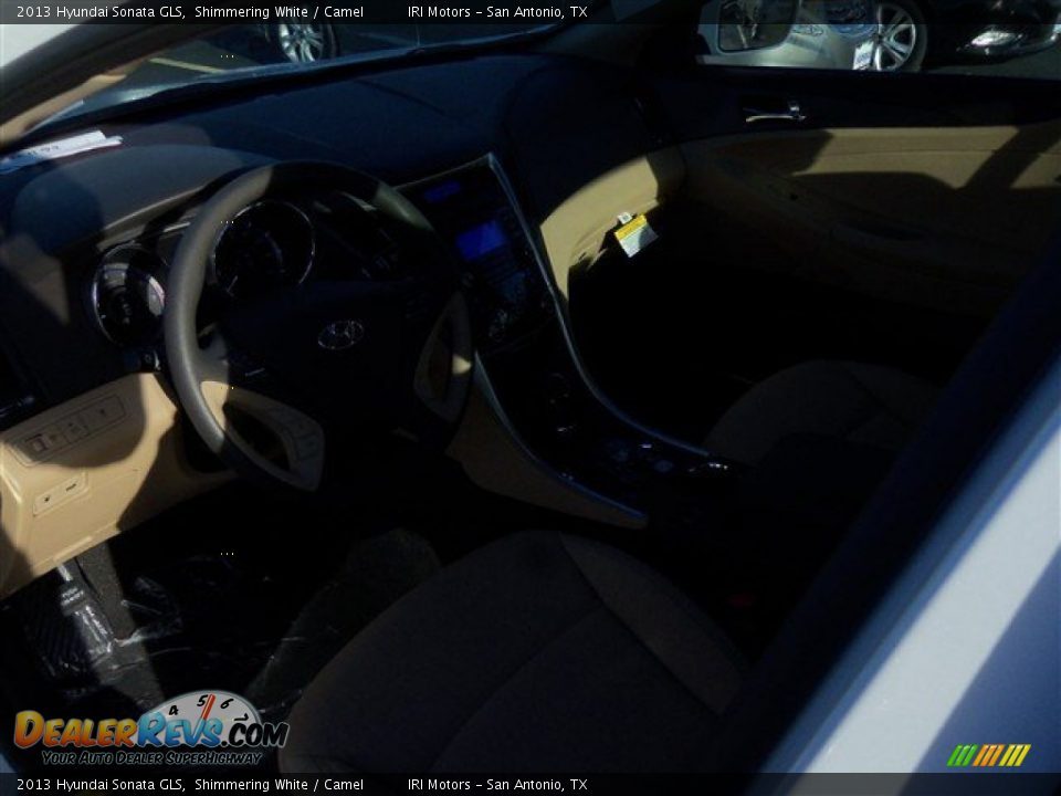2013 Hyundai Sonata GLS Shimmering White / Camel Photo #9