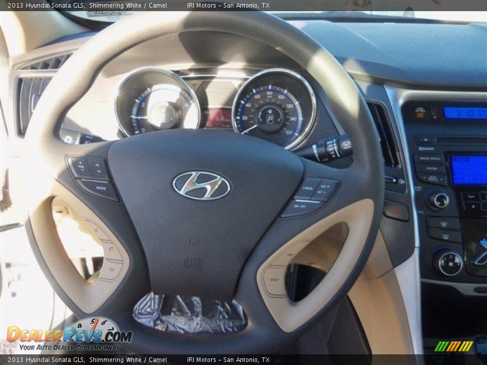 2013 Hyundai Sonata GLS Shimmering White / Camel Photo #13