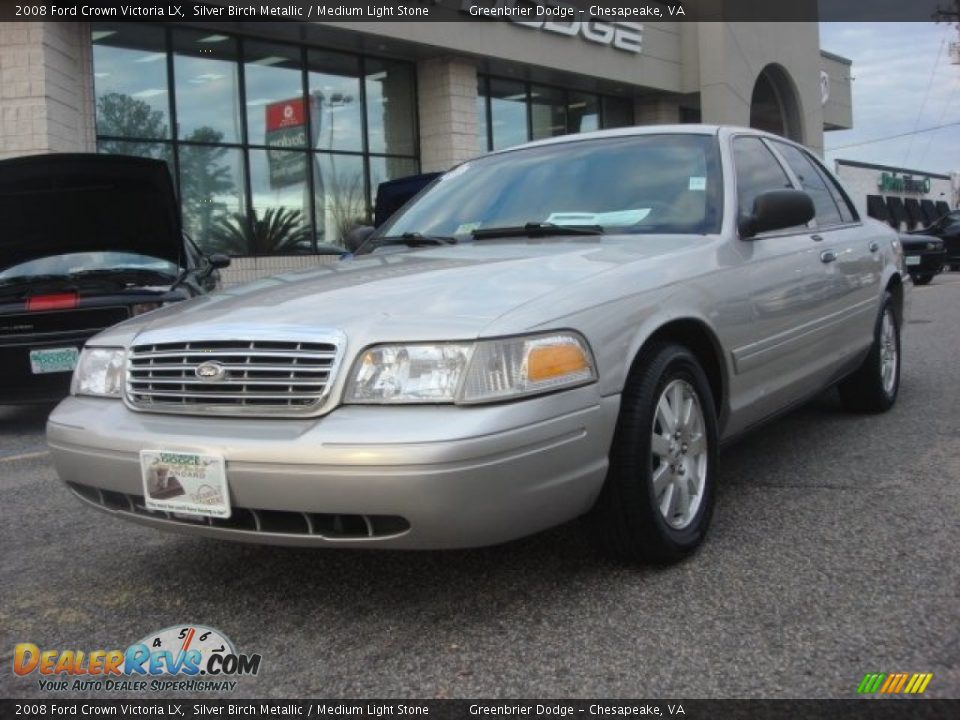 2008 Ford Crown Victoria LX Silver Birch Metallic / Medium Light Stone Photo #1