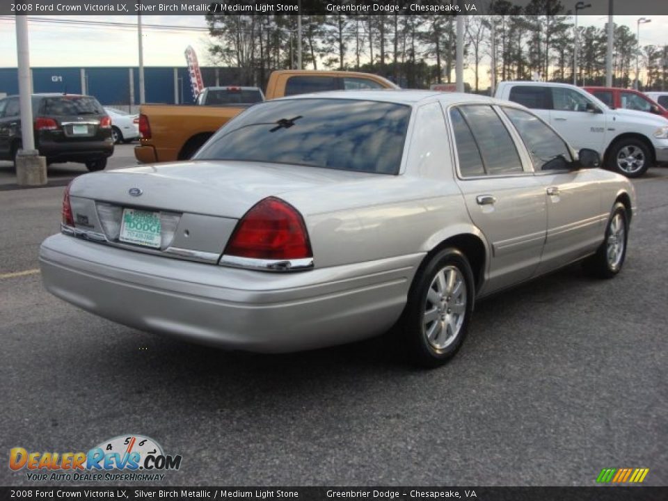 2008 Ford Crown Victoria LX Silver Birch Metallic / Medium Light Stone Photo #6