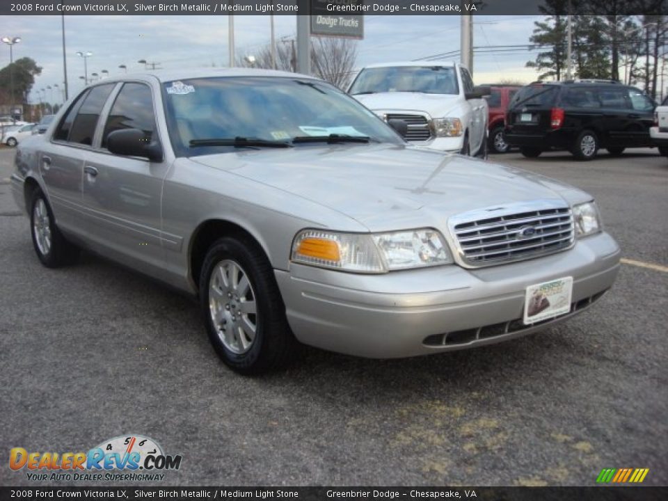2008 Ford Crown Victoria LX Silver Birch Metallic / Medium Light Stone Photo #7