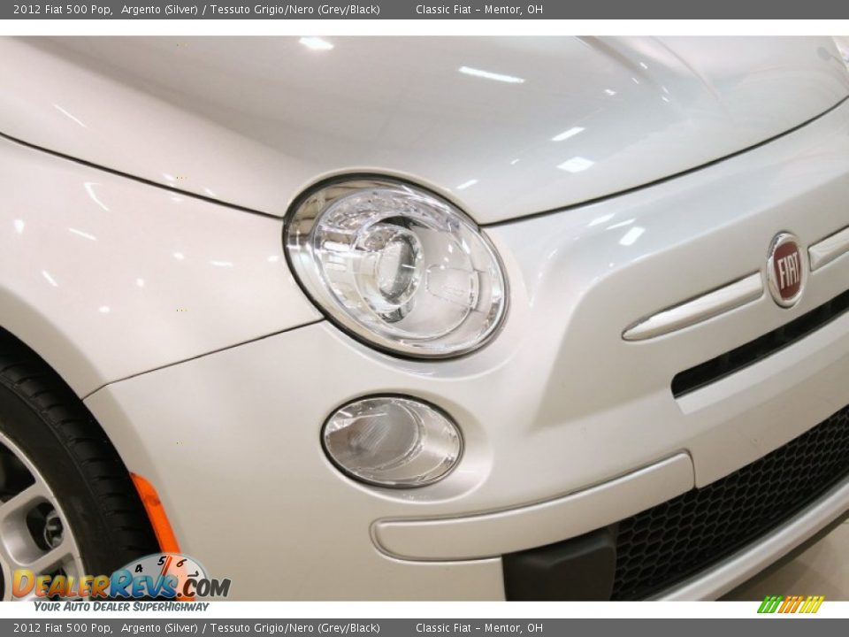 2012 Fiat 500 Pop Argento (Silver) / Tessuto Grigio/Nero (Grey/Black) Photo #2