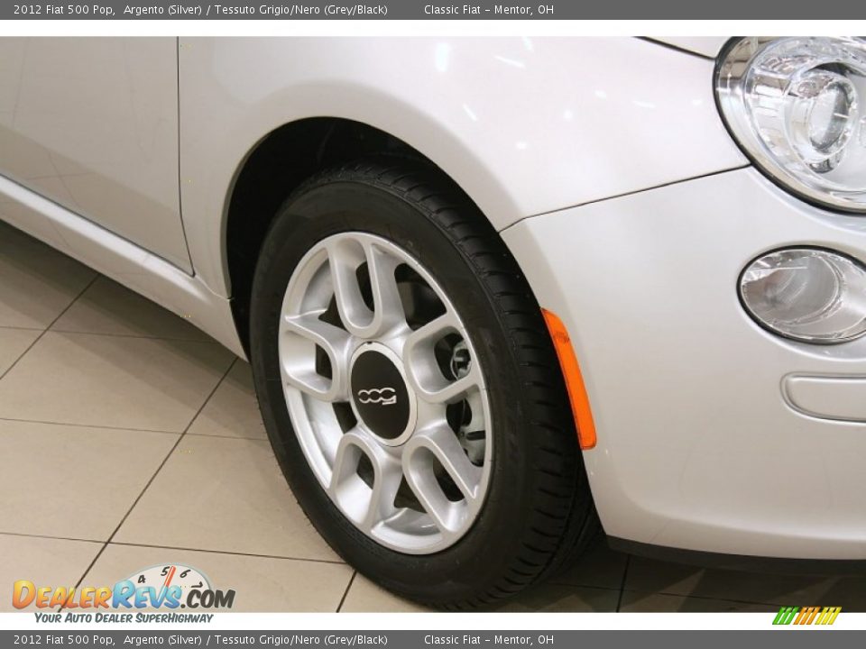 2012 Fiat 500 Pop Argento (Silver) / Tessuto Grigio/Nero (Grey/Black) Photo #3